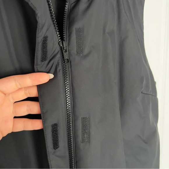 THEORY Zip Front  Vest Hidden Hood Black size L - Picture 4 of 7